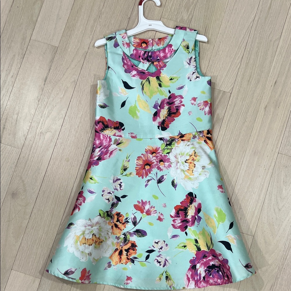 Children’s Place Floral Kids Dress - Mint and Multicolor